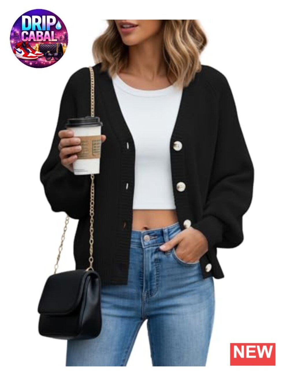 Womens Loose Cardigan Sweaters Long Sleeve Button Down Chunky Knit